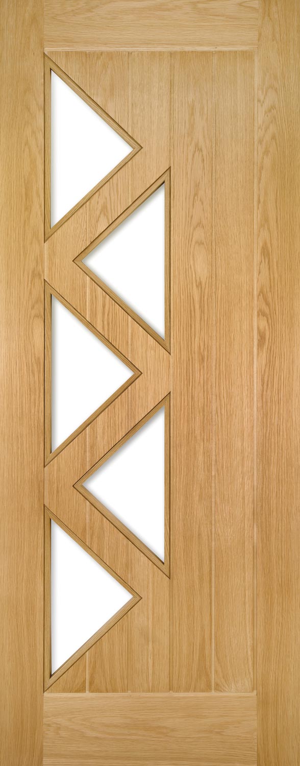 An image of Mexicana Ely Prefinished Internal Oak 5L Glazed Door