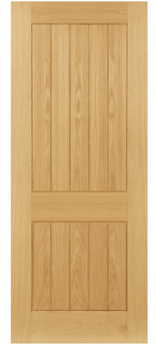 An image of Mexicana Ely Prefinished Internal Oak 2 Panel Fire Door