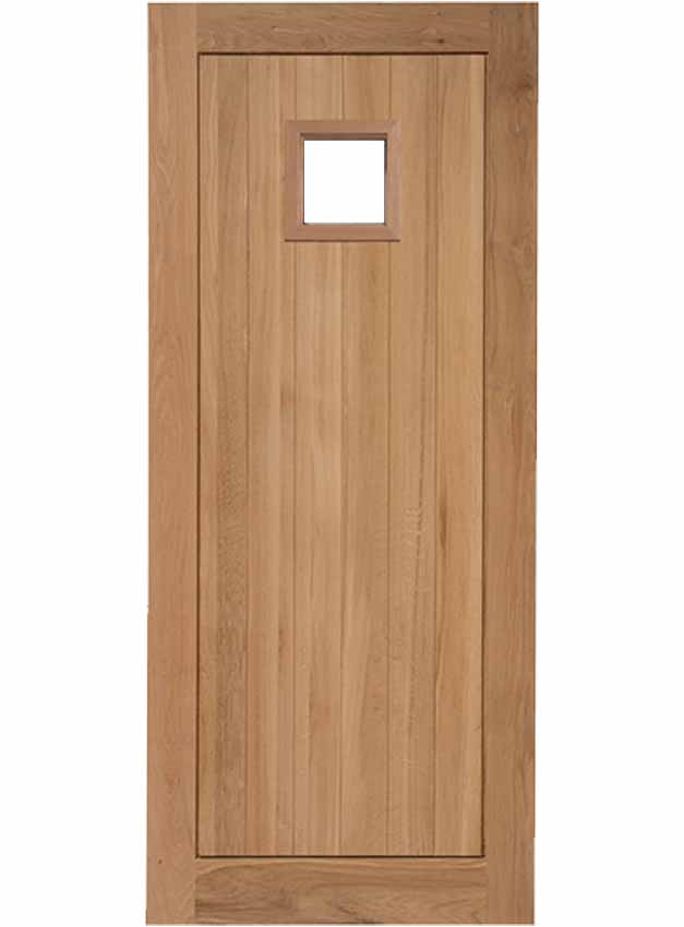 An image of External Prefinished Suffolk Square Solid Oak Door