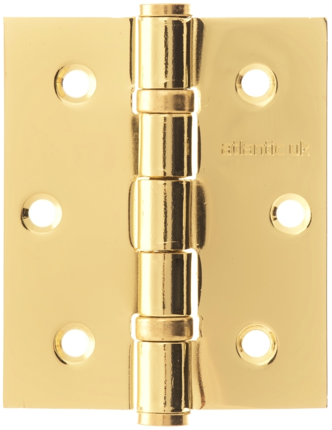 An image of Polished Brass Internal Door 3" Butt Hinge Pair