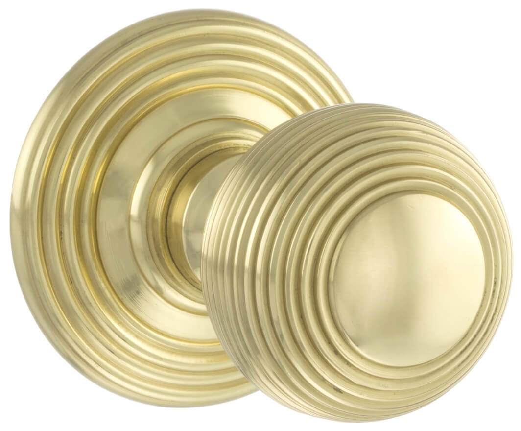 An image of Brass Reeded Door Knobs