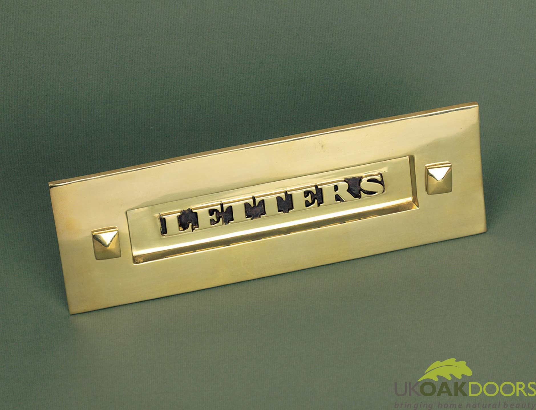 An image of Classic Without Clapper - Letterbox - Aged Brass