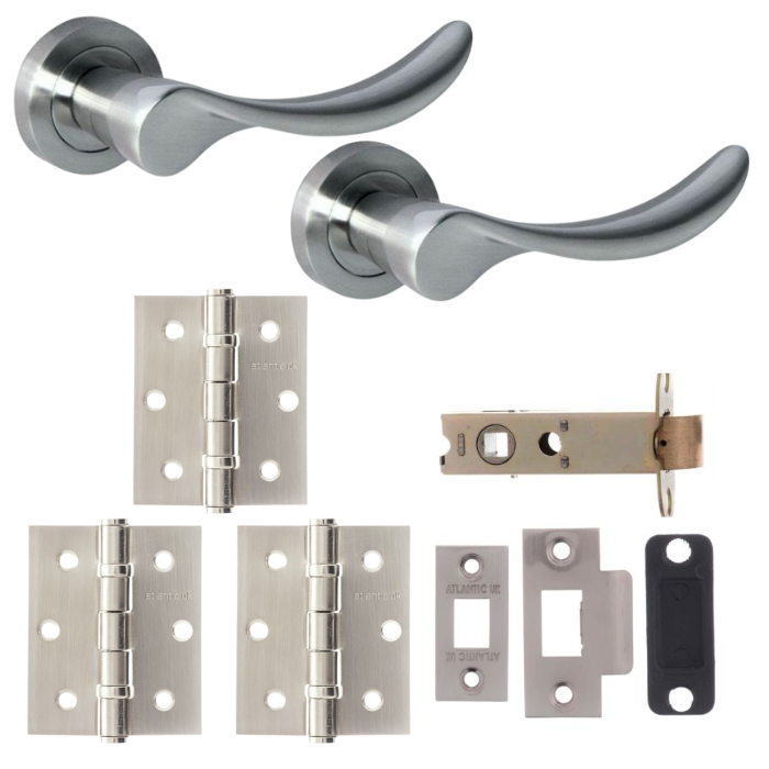 An image of Malaga Satin Nickel Door Lever Pack