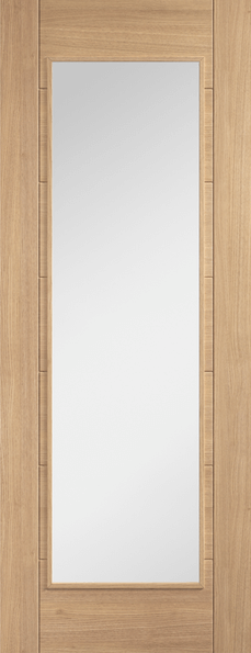 An image of Carini 1L Clear Glazed Oak Door