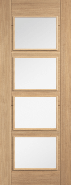 An image of Carini Prefinished 4L Clear Glazed Oak Door