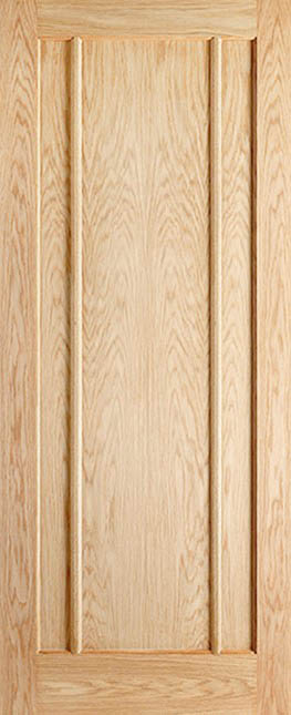 An image of Lincoln Prefinished Oak 3 Panel FD30 Fire Door