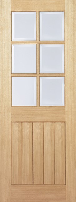 An image of Engineered Oak Mexicano Prefinished 6L Glazed Door