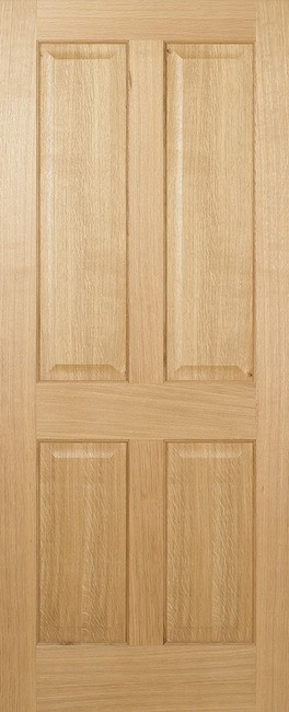 An image of Regency 4 Panel Prefinished Oak Internal Door
