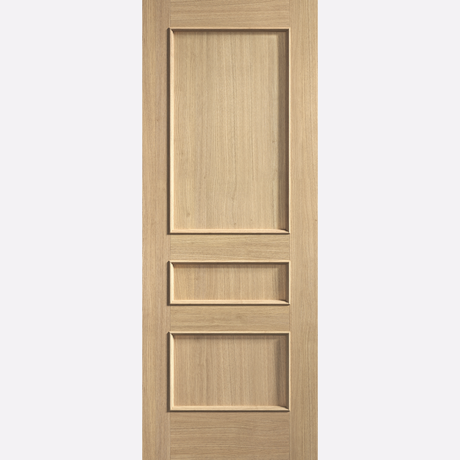 An image of Toledo 3 Panel Prefinished Oak Door