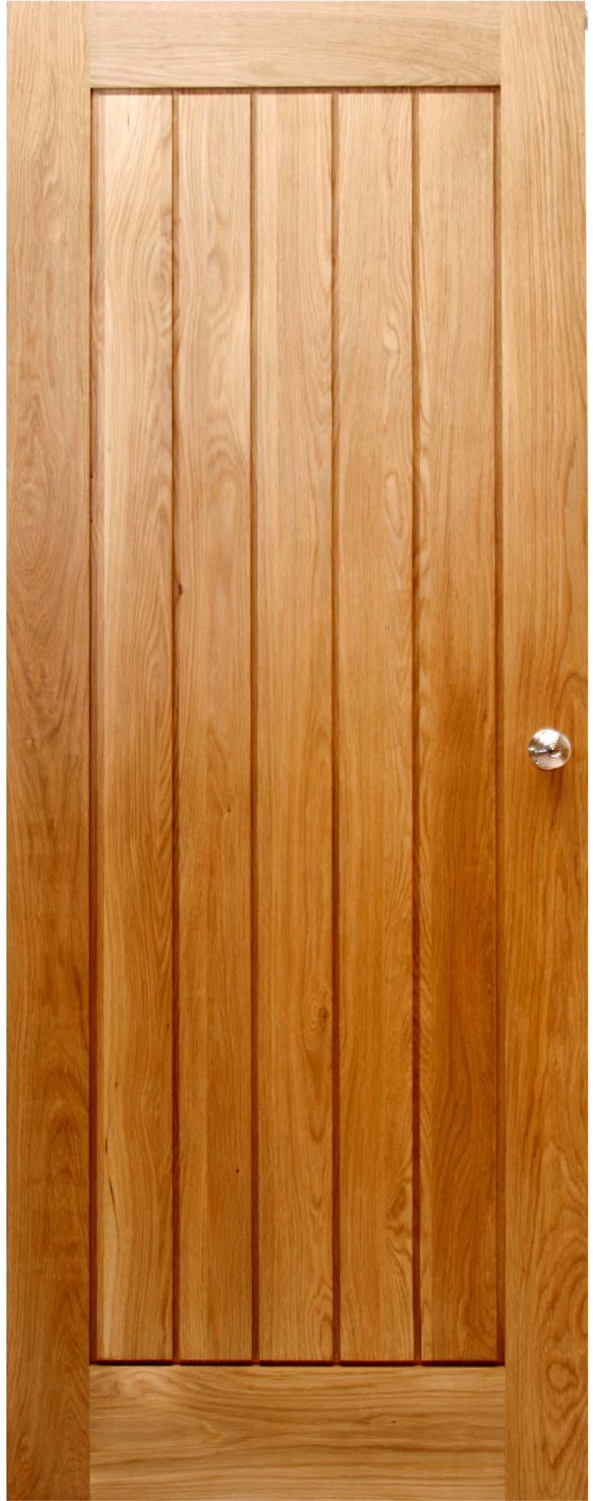 An image of Solid Oak Mexicano Contemporary Style Internal Door - Prime Grade Solid Oak With...