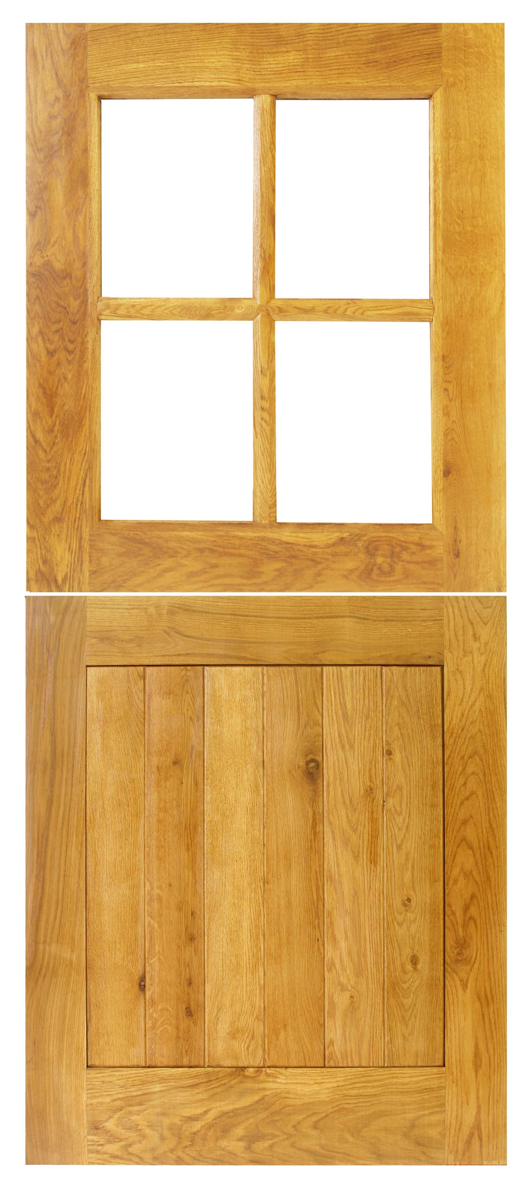 An image of External 4 Panel Stable Solid Oak Door