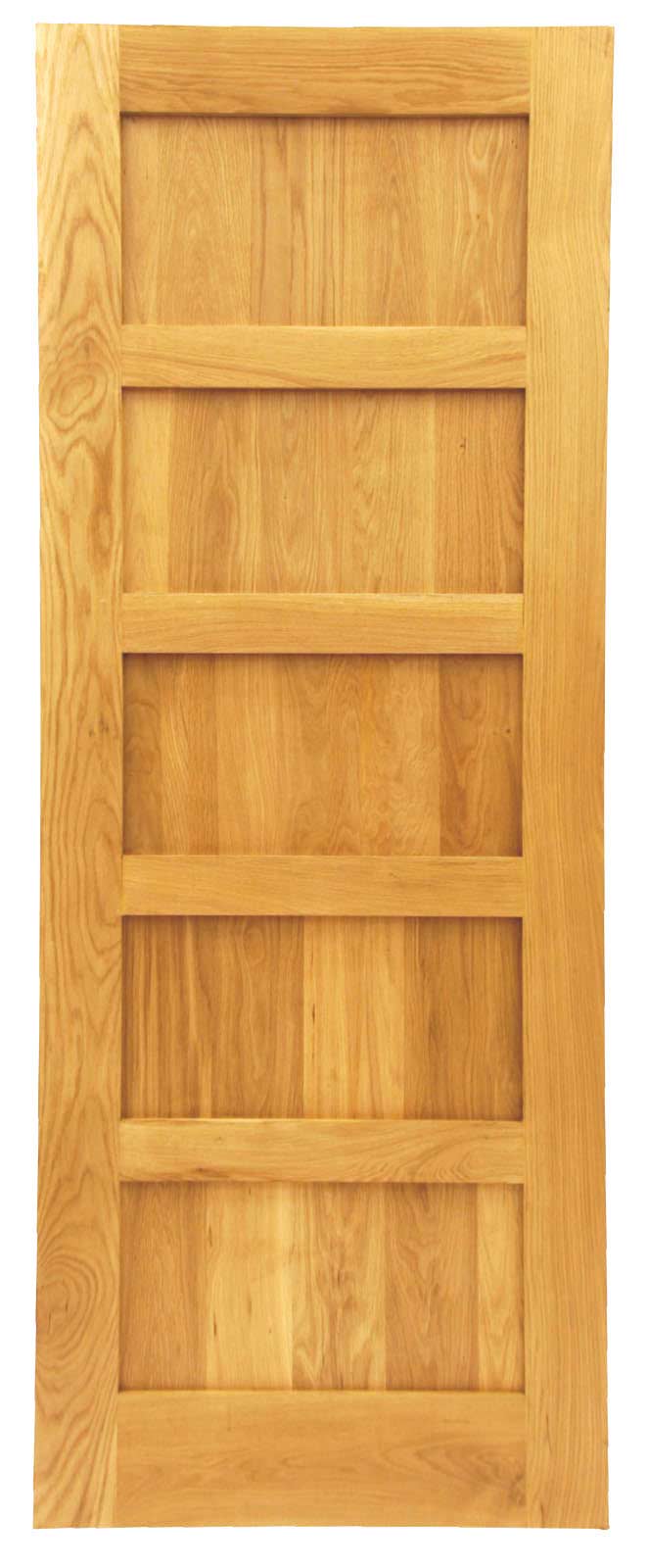 An image of Five Panel Shaker Style Solid Oak Door - Constructed With Mortice And Tennon Joi...