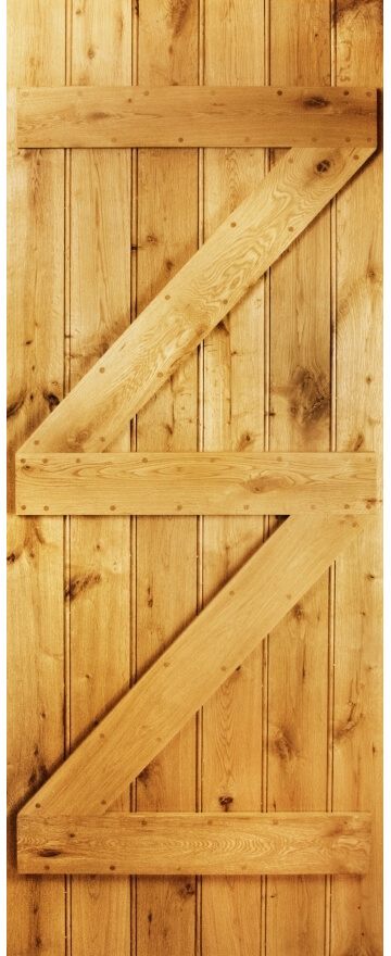 An image of Solid Oak Rustic Ledge And Brace Door