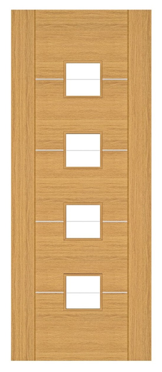 An image of Valencia Prefinished Oak Glazed Internal Door