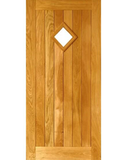 External Suffolk Diamond Solid Oak Door
