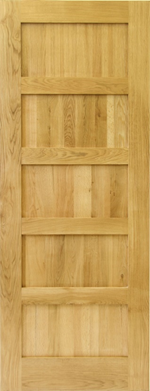 5 Panel shaker style oak door